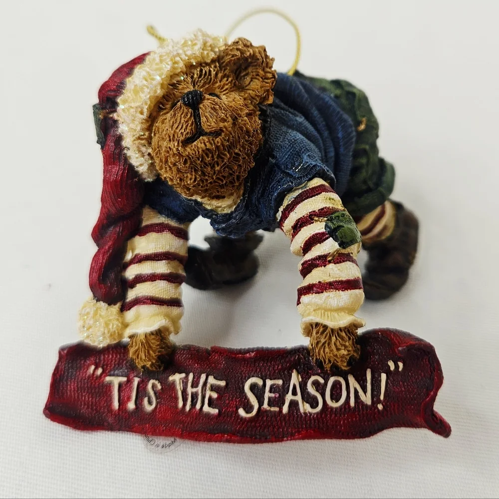 Boyds Bears Dangle Elfbearry Ornament 2003 Bearstone Collection Tis the Season
